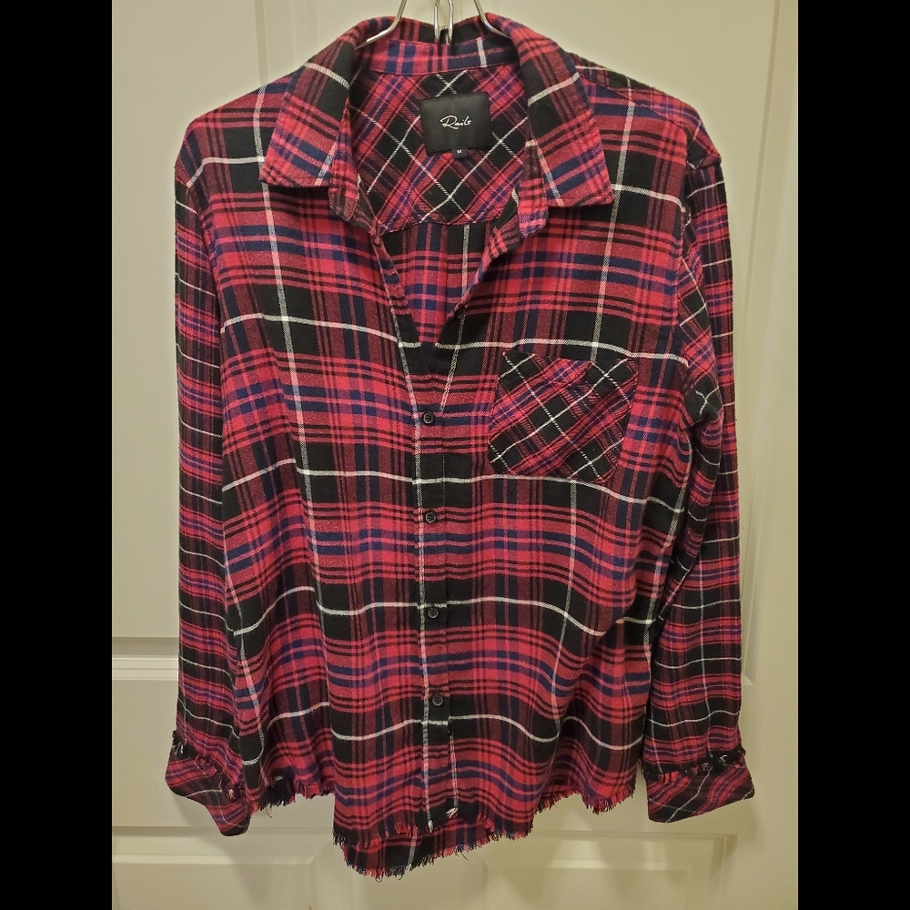 Rails Plaid Shirt Size Medium Color Pink Multi